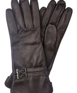Lakeland Leather Twin Buckle Leather Gloves Brown -Lakeland Leather Sales unnamed file 984