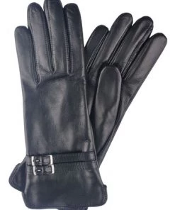 Lakeland Leather Twin Buckle Leather Gloves Brown -Lakeland Leather Sales unnamed file 985