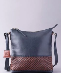 Lakeland Leather Waverton Leather Cross-Body Bag Navy Blue -Lakeland Leather Sales unnamed file 99