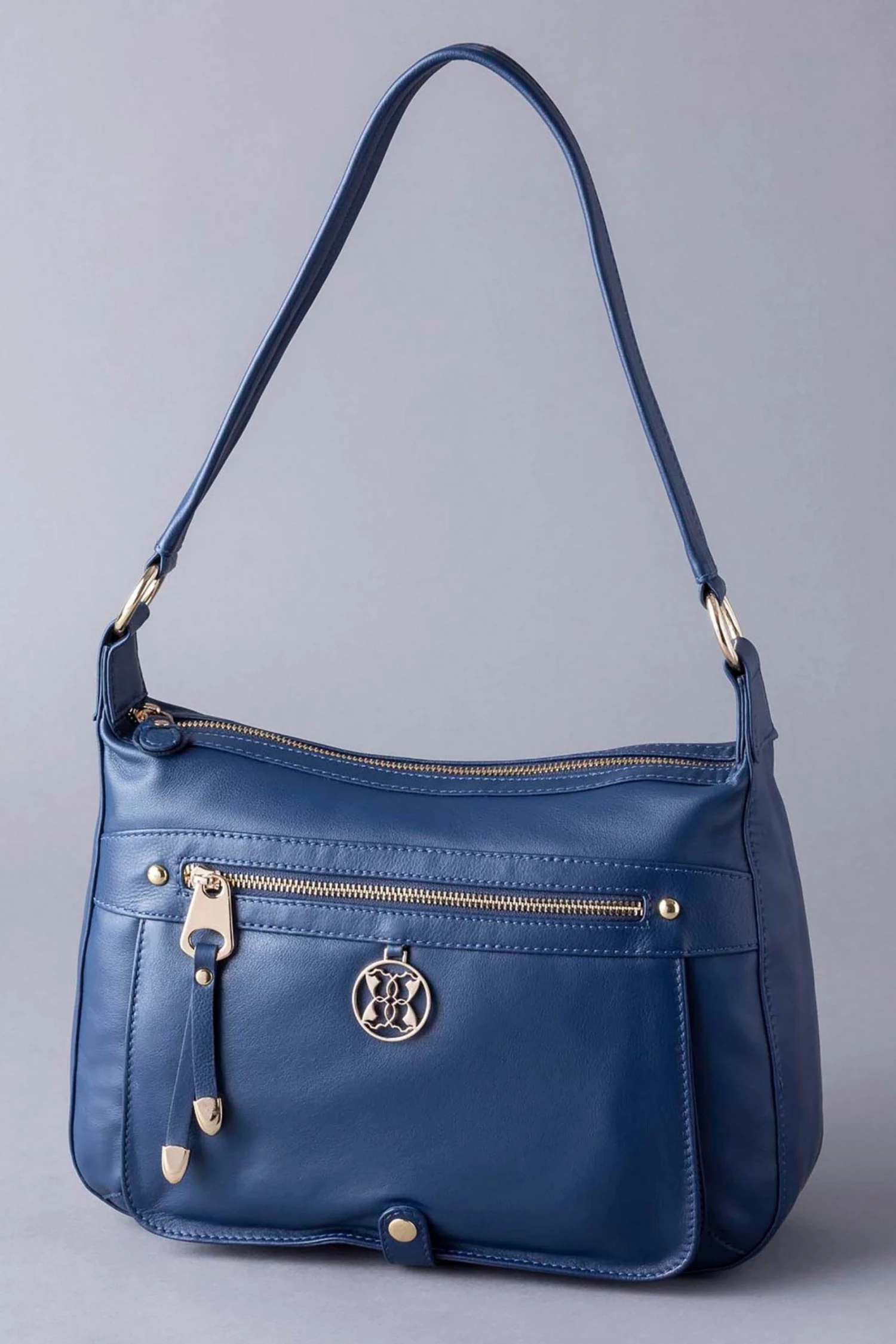 Lakeland Leather Navy Blue Cartmel II Leather Shoulder Bag 2 Lakeland Leather Navy Blue Cartmel II Leather Shoulder Bag